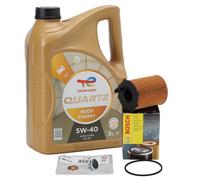 5L TOTAL QUARTZ 9000 ENERGY 5W-40 Motoröl + BOSCH Ölfilter für 1.4/1.5/1.6 D