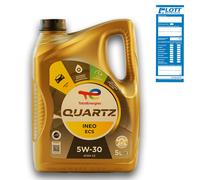 Total | Motoröl Quartz Ineo ECS 5W-30 (5 L) Teilsynthetiköl (213683) für