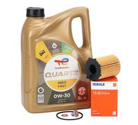 5L TOTAL QUARTZ INEO FIRST 0W-30 Motoröl + MAHLE Ölfilter für 1.4/1.5/1.6 DIESEL