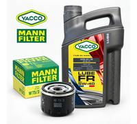 5L YACCO 5W40 FR Motoröl + MANN Ölfilter für Renault Opel Nissan Alfa Suzuki