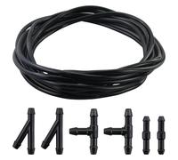 5m Scheibenwaschanlage Schlauch mit 33 Stücke Schlauchverbinder, Wischwasserschlauch Reparaturset, Automotive Schlauch Gummi Wischwasserschlauch, Universal Wischwasserschlauch Spritzwasserschlauch
