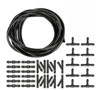 5m Scheibenwaschanlage Schlauch Set, Wischwasserschlauch Reparatur Kit mit 30 Schlauchverbinder, Universal Waschflüssigkeit Leitung Auto,Einfache Montage Flexibler Ersatzschlauch für Front Heckscheibe