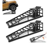5T Hydraulische Auffahrrampe 2er Set mit Rollen - Höhenverstellbar 23-36 cm, Auto Hebebühne, Kfz Rampe für Ölwechsel, Garage