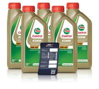 5x 1 L LITER CASTROL EDGE 5W-40 MOTOR-ÖL MOTOREN-ÖL