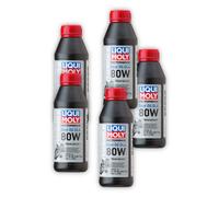 5x 500ml LIQUI MOLY 1617 Getriebeöl Motorbike Gear Oil (GL4) 80W