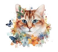 5X Autoaufkleber Sticker Niedliche Katze Heckscheibe Auto Tuning 9X9 cm