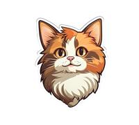 5X Autoaufkleber Sticker Niedliche Katze Heckscheibe Auto Tuning 9X9 cm