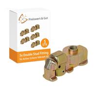 5x Schraubfitting für Airline-Schiene SWL 1000daN Endbeschlag Innen Zurrschiene 3/8 Schraubgewinde Airlineschiene BS 2000daN Stahl je 152g als Zurröse