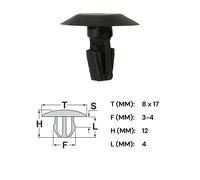 5x Türverkleidung Clips Befestigung Klips Halter für Peugeot Renault schwarz