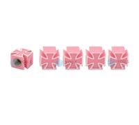 5x YOU.S Ventilkappen Reifenventil Eisernes Kreuz Pink PKW LKW Motorrad Fahrrad
