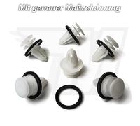 5x Zierleisten Verkleidung Stoßstange Befestigung Clips mit Dichtung | W713297-S300