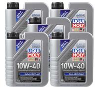 5x1 Liter Original Liqui Moly 1091 MoS2 Leichtlauföl Motoröl 10W-40