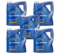 5x4 Liter MANNOL Classic 10W-40 Motoröl API SN/CH-4 ACEA A3/B4 JASO MA2