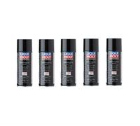 5XKettenspray LIQUI MOLY 1591 Motorbike Kettenspray weiß Spezialfett Dose 400 ml