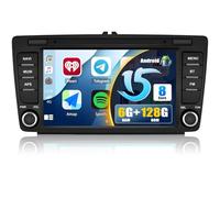 6+128G 8-Kern CAMECHO Android 15 Autoradio für Skoda MK2 Yeti Octavia II Rapid Superb Roomster, 8 Zoll Wireless Carplay Bluetooth Navi Radio mit Android Auto FM/RDS GPS WiFi Mirror Link 32EQ +Canbus