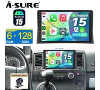 6+128G Android 15 Autoradio WiFi Carplay Navi Kam Für VW T5 Multivan Transporter