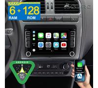 6+128G Autoradio Android 15 Carplay GPS Navi RDS 2 DIN Für VW GOLF 5 6 VW Polo