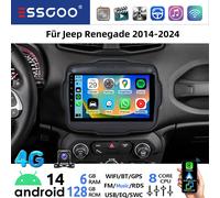 6+128GB 8-Core Android 15 Autoradio Für Jeep Renegade 2014-2024 GPS 4G WIFI +KAM