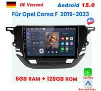 6+128GB Carplay Android 15 Autoradio GPS Navi BT DAB+ Für Opel Corsa F 2019-2023