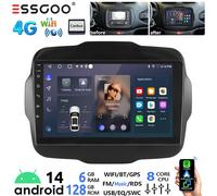 6+128GB Für Jeep Renegade 2014-2024 Autoradio Carplay Android15 GPS Bluetooth 4G