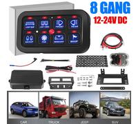 6/8/12Gang LED Auto Schalttafel Schalter Panel Kit 12V/24V Schalter box Ein/Aus