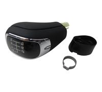 6-Gang Chrom Schwarz VW Golf 4 / Bora / Beetle Original Leder Schaltknauf Knauf