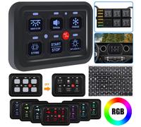 6 Gang RGB Schalttafel Schaltpanel Electronic Relay System für Auto Boote 12V