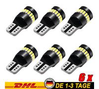 6-Stück CANBUS T10 W 5W LED Lampe Standlicht Innenraum Glassockel Licht Weiß 12V