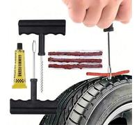 6 Stück Universeller Reifenreparatur Satz mit Flicken, Reparatur Set für Reifenpanne, Reifenreparatur Werkzeug Set für schlauchlose Reifen, geeignet f