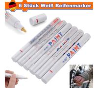 6 Stk.Weiß Reifenmarker Reifen Markierstift Reifenstift Reifenmarkierstift KFZ