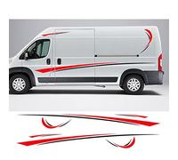 6 Teile/los Auto Aufkleber Grafiken Sport Vinyl Streifen Wohnmobil Aufkleber, Für P=eugeot Boxer Citroen Jumper FIAT Ducato Zubehör