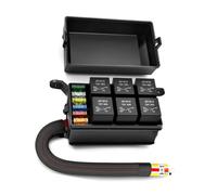 6-Wege-Relais-Sicherungskasten, 12 AWG, vorverdrahtete Relaisbox, ATC/ATO-Sicherungsrelaisblock für Automobil, Auto, Marine, Boot