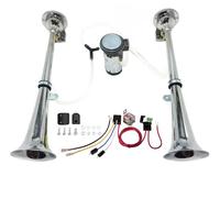600DB Fanfare Hupe Druckluft Horn Nebelhorn Chrom 12V mit Kompressor Bus LKW PKW
