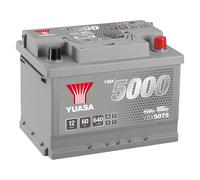 12V 60Ah 640A (EN) YBX 5000 Yuasa YBX5075 Silver High Performance Batterie