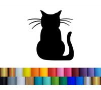 60cm Katze schwarzer Aufkleber Katzenaufkleber Autoaufkleber Autosticker Sticker