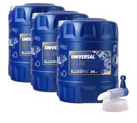 60L 15W-40 MANNOL 7405 Universal Motoröl Öl API SN CH-4 Diesel Benzin + Hahn