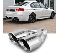 60MM Auspuffblende Endrohr Edelstahl Doppelrohr Für 3er F30 F31 / 316 318 320