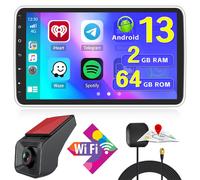 64G 1DIN 10.1" Android 13 Autoradio mit Apple Carplay GPS Wifi RDS BT 5.0+HD DVR