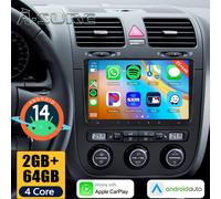 64G Android Autoradio 2DIN Carplay Navi Für VW GOLF 5 6 Touran Tiguan Polo Jetta
