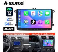 2+32G CarPlay Android 13 Autoradio GPS Navi Für VW GOLF 5 6 Polo EOS Skoda Caddy