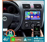 64GB Android 14 Carplay Autoradio NAVI Für VW GOLF 5 6 Touran EOS Tiguan Polo