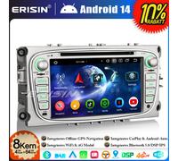 64GB Android 14 DAB+ Autoradio GPS Navi für Ford Mondeo Focus S-Max C-Max Galaxy