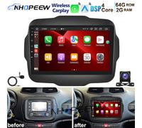 64GB Android 15 Apple Carplay Autoradio GPS Navi Kam Für Jeep Renegade 2015-2020