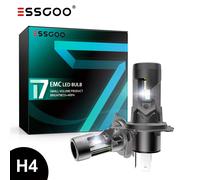 6500K LED Scheinwerfer 2x H4 Fern/Abblendlicht Kit Halogen Mit Zulassung 30000LM