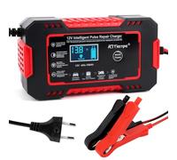 6A Autobatterie Ladegerät, 12V Smart Vollautomatische KFZ Batterieladegerät mit Temperaturkompensation und Reparaturmodus, Auto Batterien Ladegerät für LKW Motorrad Rasenmäher Boot Marine Batterien