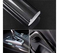 6D Carbon Folie,Schwarz Autofolie 150 X 30cm,Selbstklebend Autofolie aus Vinyl,