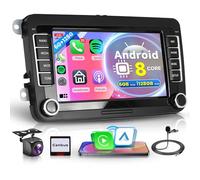 6G+128G 8 Core Wireless Carplay Android Autoradio für VW Golf 5 6 Passat Polo Tiguan Touran Caddy Skoda Seat 7 Zoll Autoradio Android Auto GPS Navi WiFi Mirror Link Bluetooth FM/RDS/DSP Rückfahrkamera