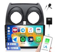 6GB+128GB CAMECHO Android 13 Autoradio für Nissan Qashqai J10 2006-2016 mit Carplay Android Auto Mirror Link, 2 DIN 9 Zoll Auto Touch Display mit Bluetooth GPS Navigation WiFi FM/RDS SWC
