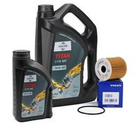 6L 6 Liter FUCHS TITAN SYN MC 10W40 Motoröl + ORIGINAL VOLVO Ölfilter 1275810