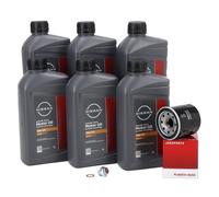6L ORIGINAL 0W-20 SN/GF-5 + H+B Ölfilter für NISSAN JUKE MICRA QASHQAI X-TRAIL